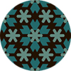 Moroccan Blue And Brown Star Lattice